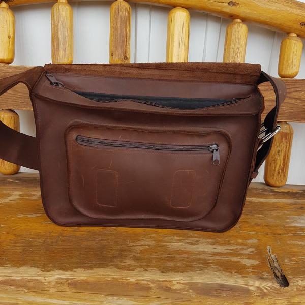 Mail bag large medium brown